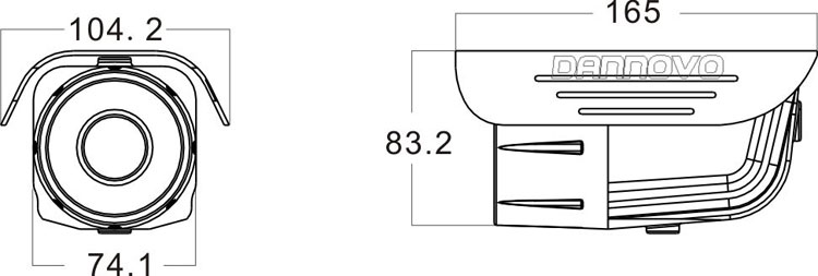迷你200萬高清1080P防水網絡攝像機尺寸圖